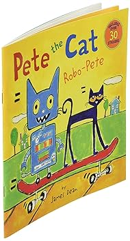 pete the cat ペッパピッグ　PeppaPig nonfiction Pete the Cat: Robo-Pete: Includes Over 30 Stickers! : Dean